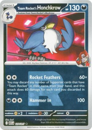 Team Rocket's Honchkrow (Team Rocket) - 127/217: ME: Ascended Heroes