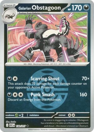 Galarian Obstagoon - 132/217 (Dusk Ball) - 132/217: ME: Ascended Heroes