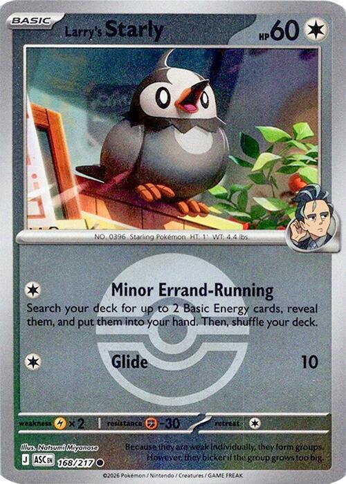 Larry's Starly (Poke Ball) - 168/217: ME: Ascended Heroes