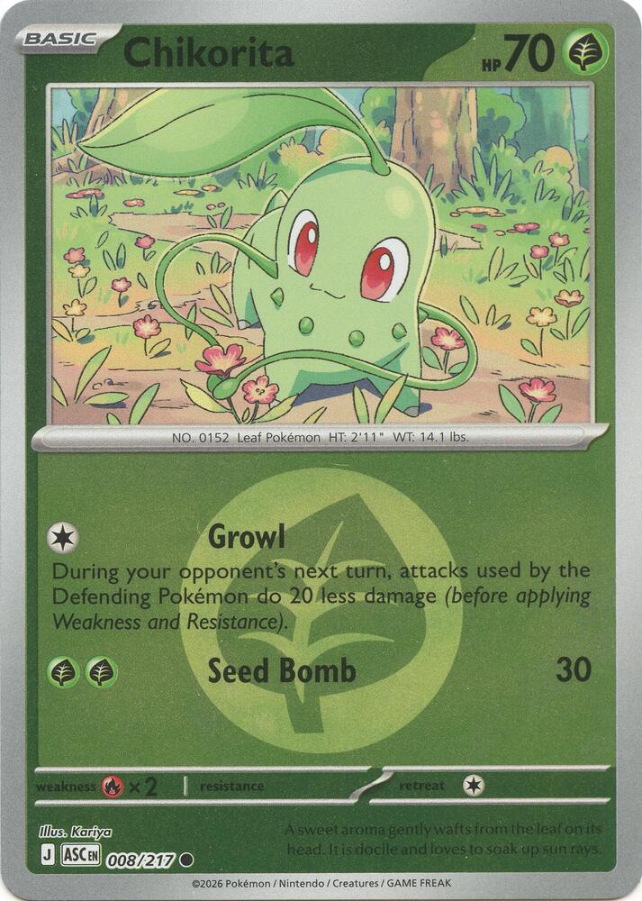 Chikorita (Energy Symbol Pattern) - 008/217: ME: Ascended Heroes