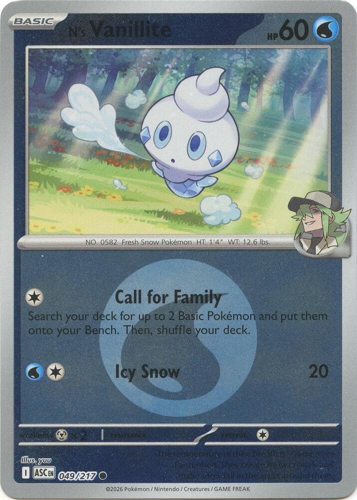 N's Vanillite (Energy Symbol Pattern) - 049/217: ME: Ascended Heroes