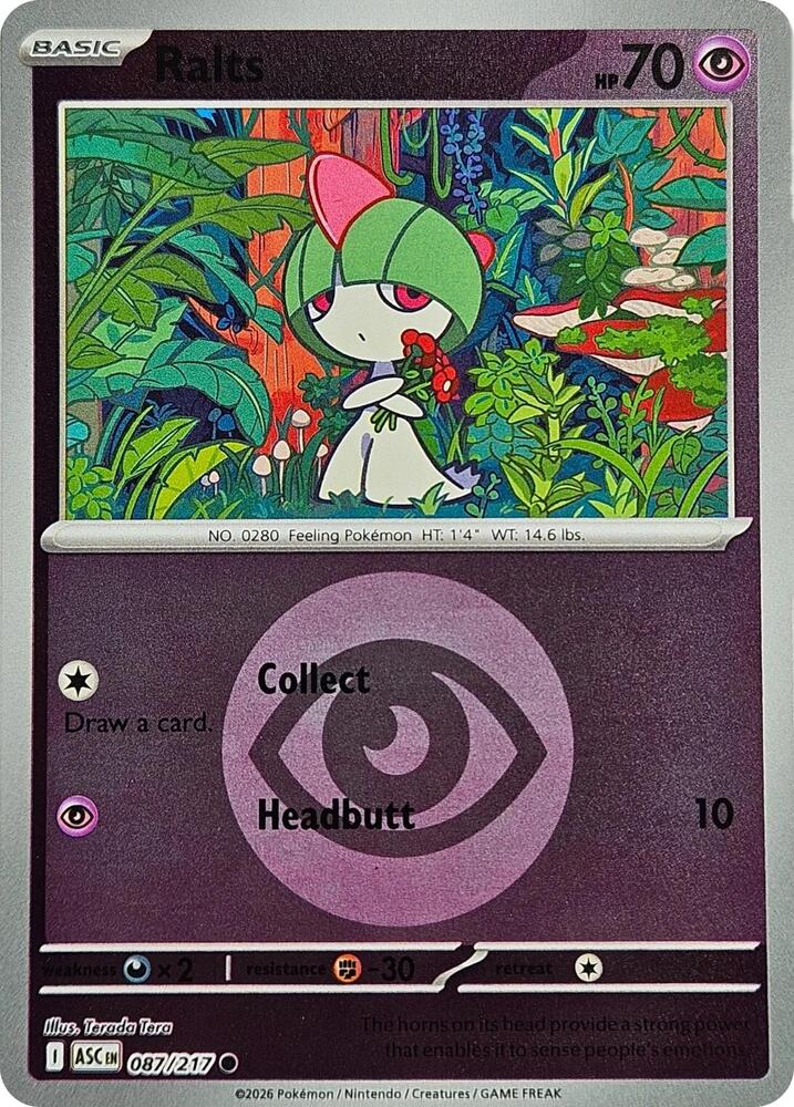Ralts (Energy Symbol Pattern) - 087/217: ME: Ascended Heroes