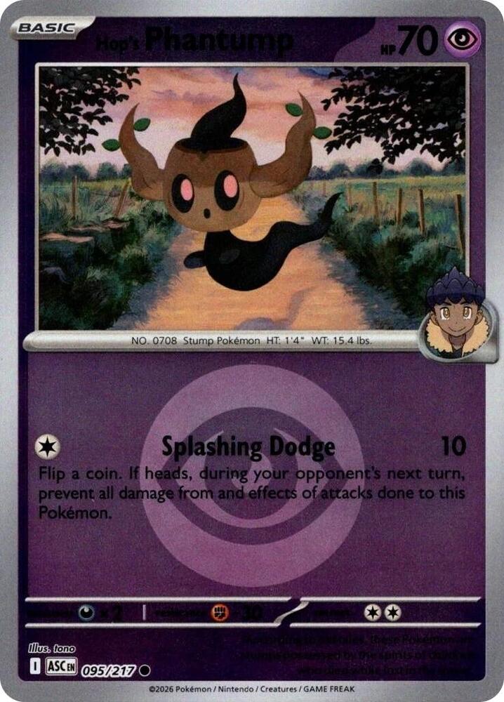 Hop's Phantump (Energy Symbol Pattern) - 095/217: ME: Ascended Heroes
