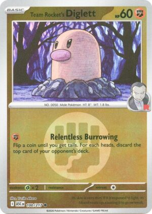 Team Rocket's Diglett (Energy Symbol Pattern) - 100/217: ME: Ascended Heroes