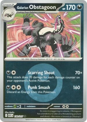 Galarian Obstagoon - 132/217 (Energy Symbol Pattern) - 132/217: ME: Ascended Heroes