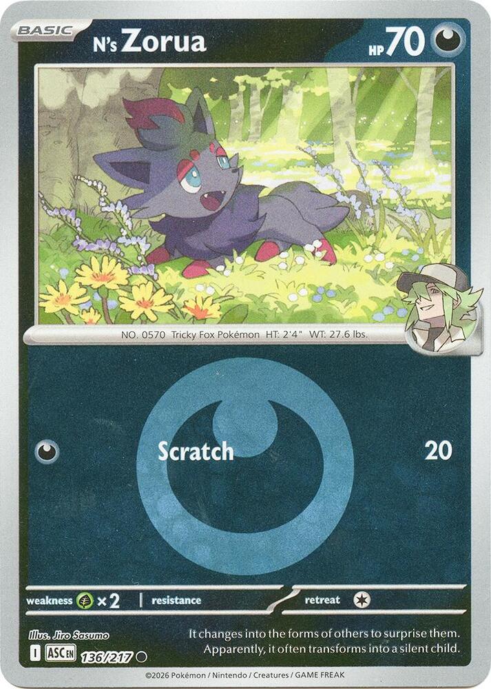 N's Zorua (Energy Symbol Pattern) - 136/217: ME: Ascended Heroes