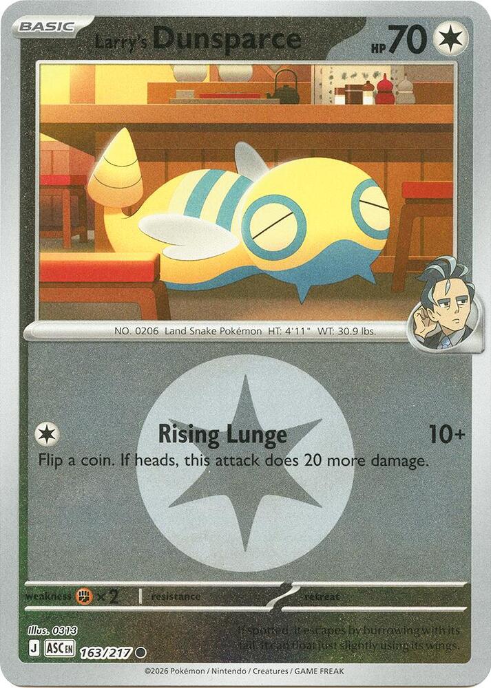 Larry's Dunsparce (Energy Symbol Pattern) - 163/217: ME: Ascended Heroes