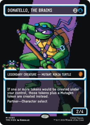 Donatello, the Brains (0085) (Borderless) (Surge Foil) - 85: Commander: Teenage Mutant Ninja Turtles