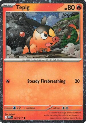 Tepig - 029/217 (Cosmos Holo) - 029/217: Miscellaneous Cards & Products