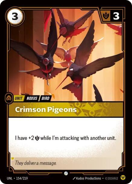 Crimson Pigeons - 154/219: Unleashed