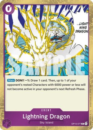 Lightning Dragon - OP15-077: Adventure on Kami's Island