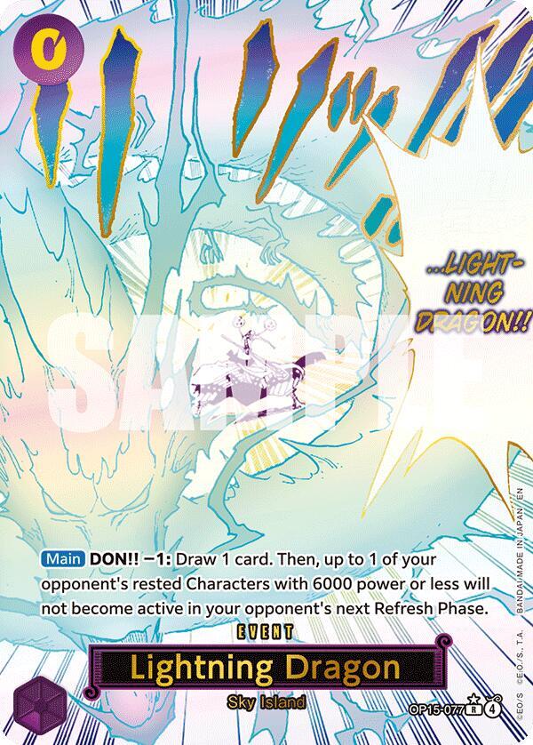 Lightning Dragon (Alternate Art) - OP15-077: Adventure on Kami's Island
