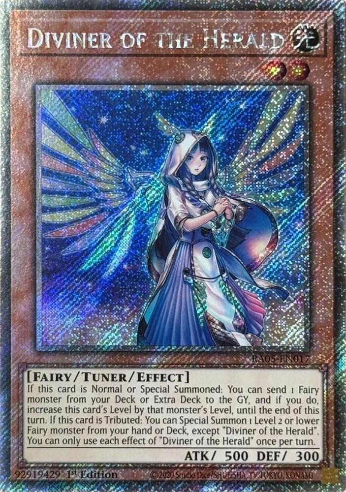Diviner of the Herald (Platinum Secret Rare) - RA05-EN017: Rarity Collection 5