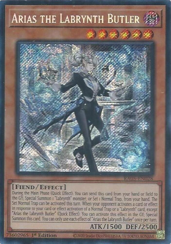 Arias the Labrynth Butler (Secret Rare) - RA05-EN028: Rarity Collection 5