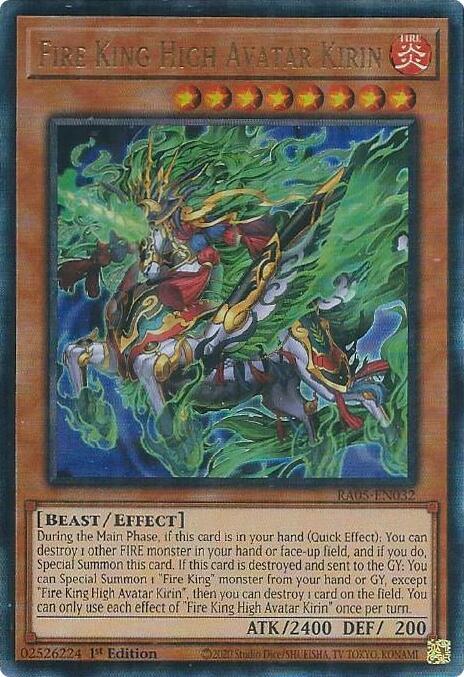 Fire King High Avatar Kirin (Ultimate Rare) - RA05-EN032: Rarity Collection 5