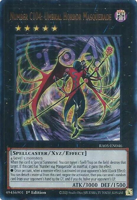 Number C104: Umbral Horror Masquerade (Ultra Rare) - RA05-EN046: Rarity Collection 5
