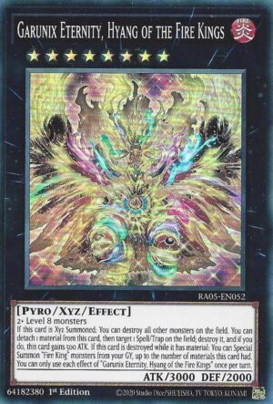Garunix Eternity, Hyang of the Fire Kings - RA05-EN052: Rarity Collection 5