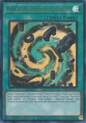 Ancient Gear Fusion (Ultra Rare) - RA05-EN063: Rarity Collection 5
