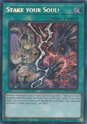 Stake your Soul! (Secret Rare) - RA05-EN069: Rarity Collection 5