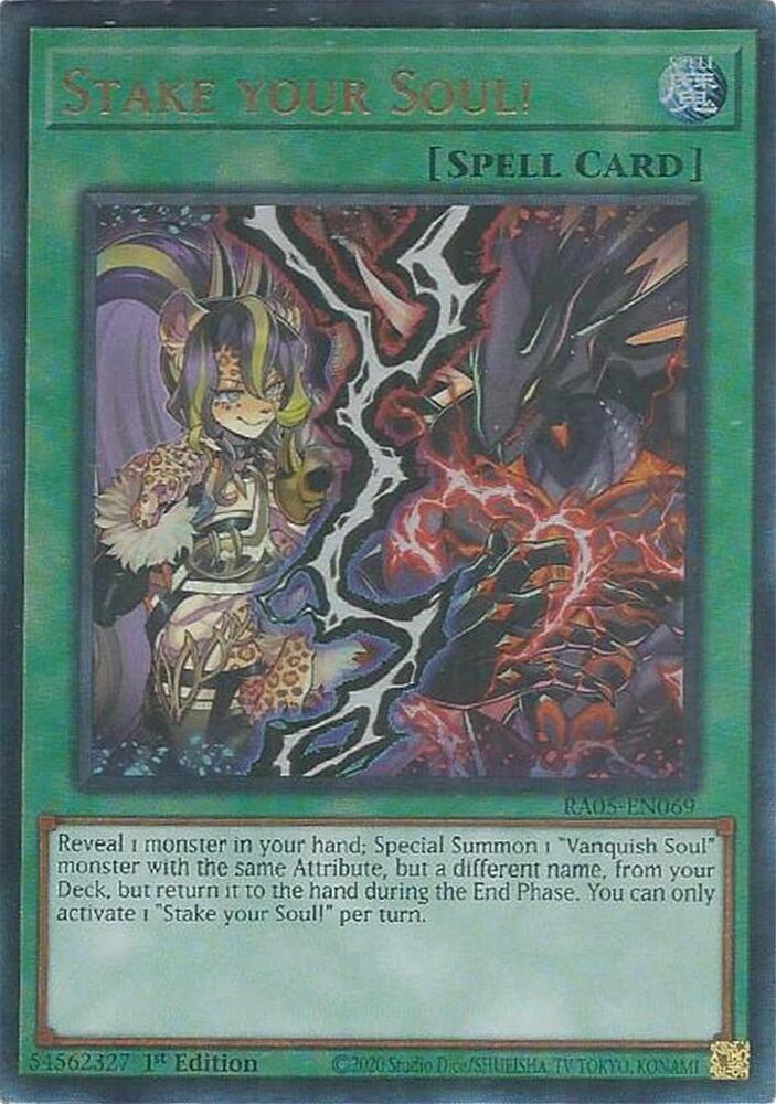 Stake your Soul! (Ultimate Rare) - RA05-EN069: Rarity Collection 5