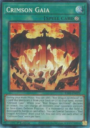 Crimson Gaia (Collector's Rare) - RA05-EN070: Rarity Collection 5