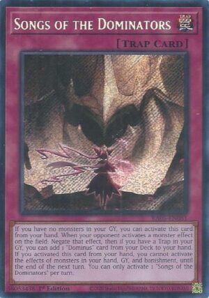 Songs of the Dominators (Secret Rare) - RA05-EN081: Rarity Collection 5