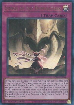 Songs of the Dominators (Ultra Rare) - RA05-EN081: Rarity Collection 5