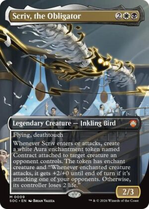 Scriv, the Obligator (Borderless) - 9: Commander: Secrets of Strixhaven