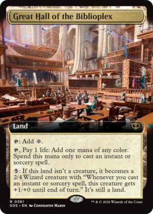 Great Hall of the Biblioplex (Extended Art) - 361: Secrets of Strixhaven