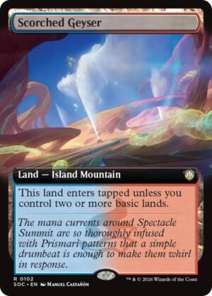 Scorched Geyser (Extended Art) - 102: Commander: Secrets of Strixhaven