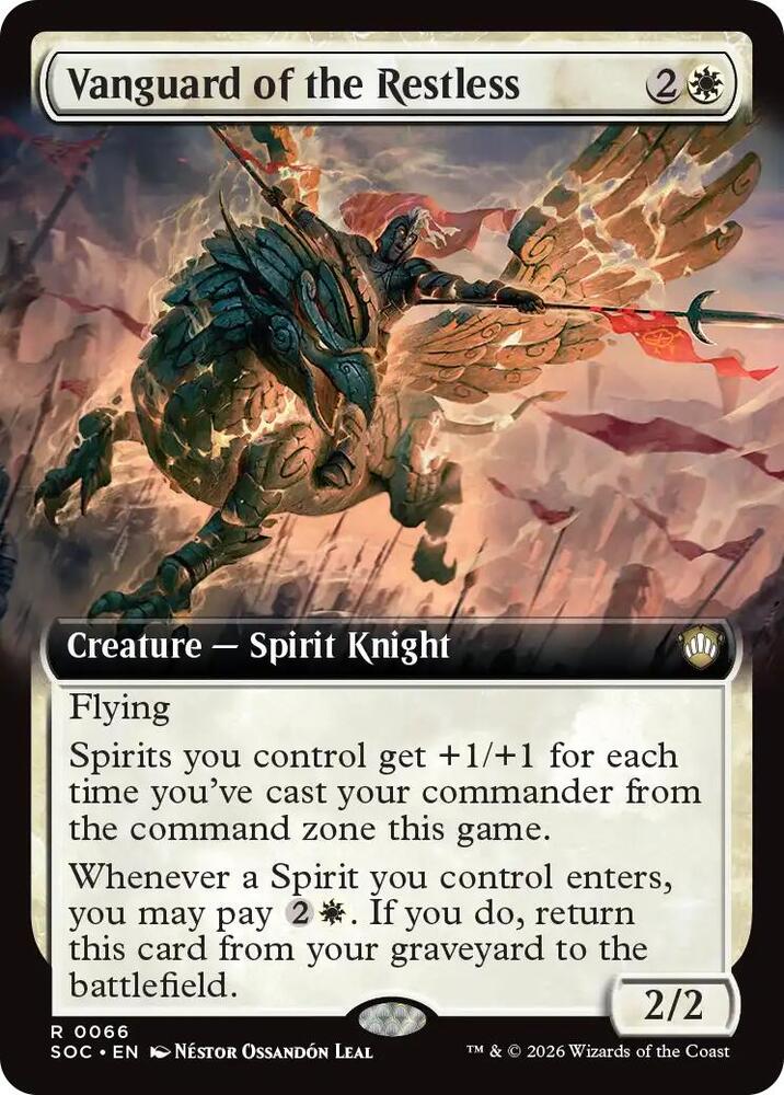 Vanguard of the Restless (Extended Art) - 66: Commander: Secrets of Strixhaven