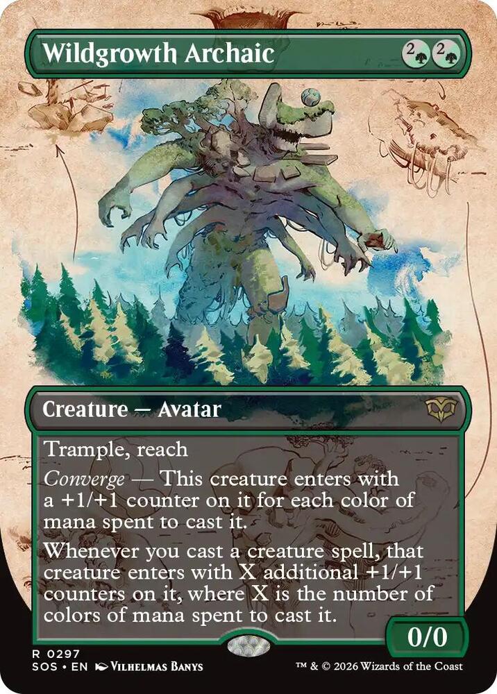 Wildgrowth Archaic (Borderless) - 297: Secrets of Strixhaven
