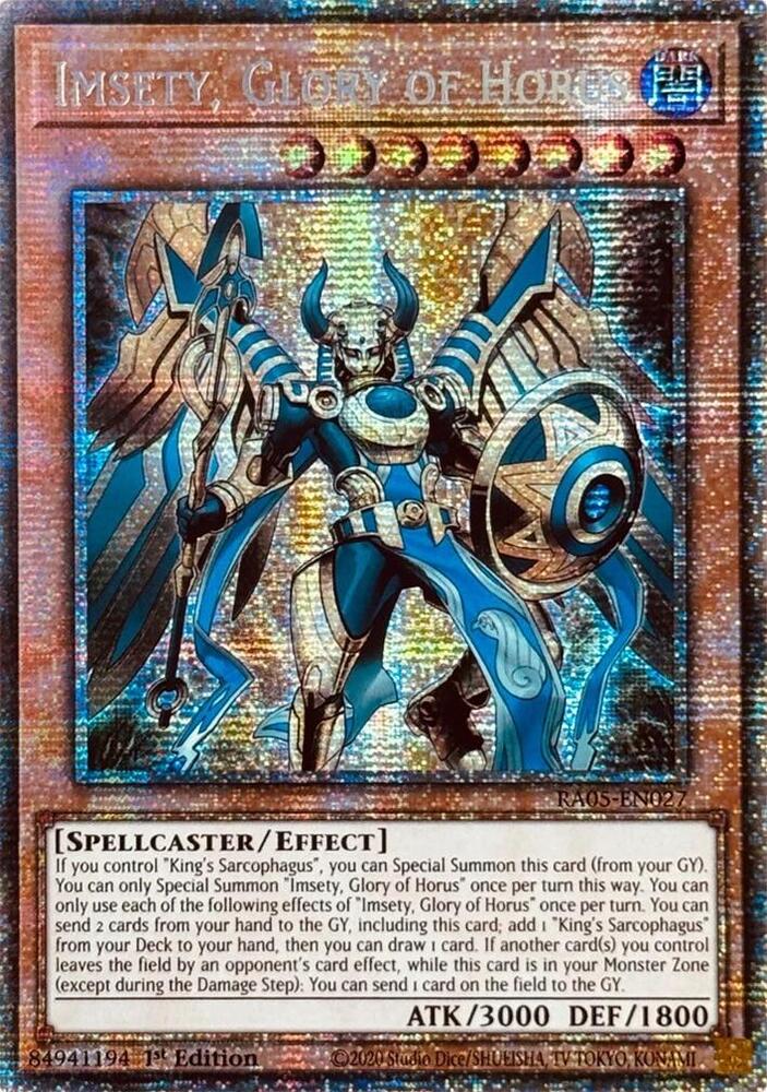 Imsety, Glory of Horus (Starlight Rare) - RA05-EN027: Rarity Collection 5