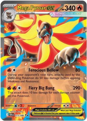 Mega Pyroar ex - 015/086 - 015/086: ME04: Chaos Rising