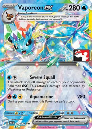 Vaporeon ex - 023/131: Prize Pack (ES)