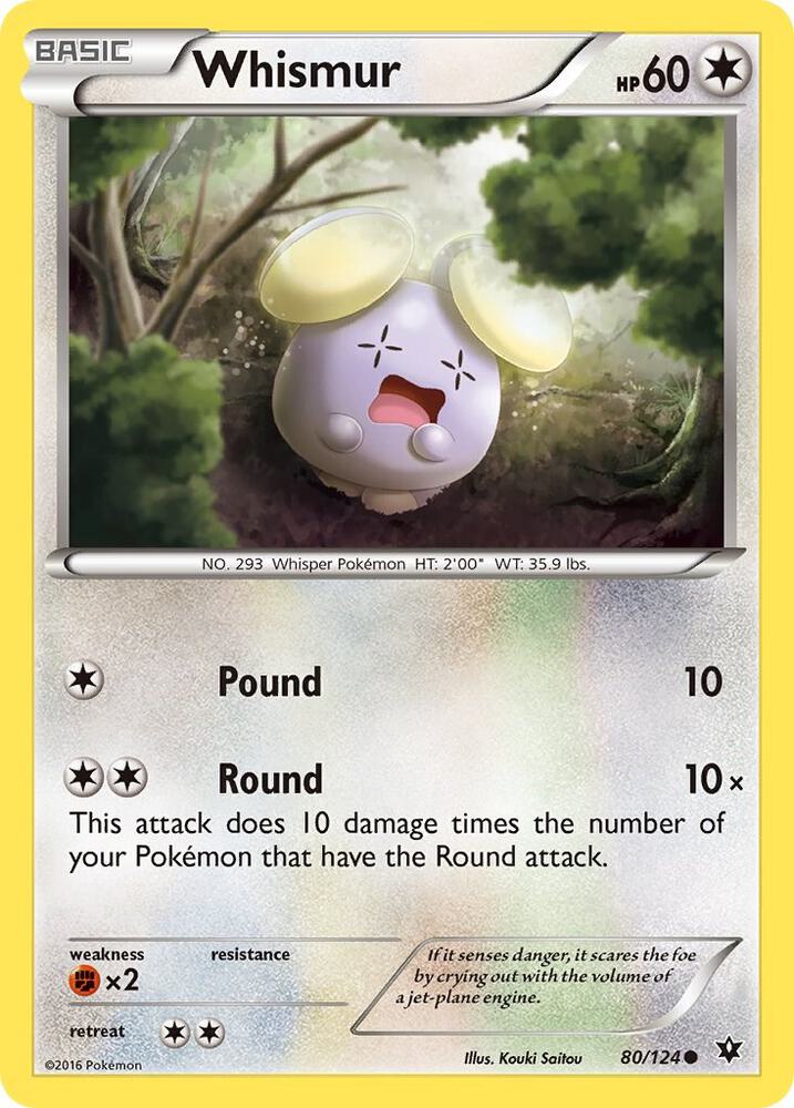 Whismur - 80/124: XY - Fates Collide
