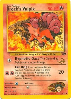 Brock's Vulpix [W Stamped] - 037/132: WoTC Promo (MP)