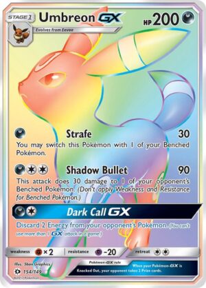 Umbreon GX (Secret) - 154/149: SM Base Set (LP)