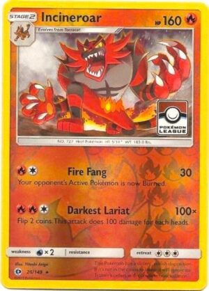 Incineroar - 26/149 (Pokemon League) - 026/149: League & Championship Cards