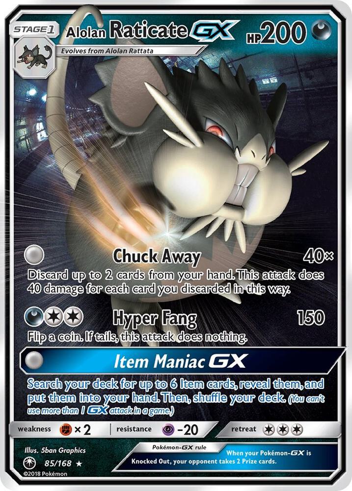 Alolan Raticate GX - 85/168: SM - Celestial Storm