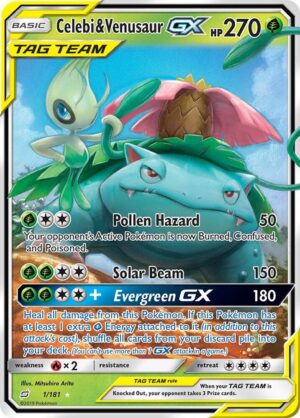 Celebi & Venusaur GX - 1/181: SM - Team Up (LP)