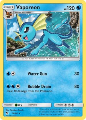 Vaporeon - 18/68: Hidden Fates
