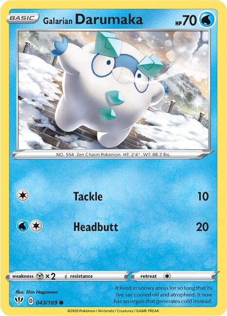 Galarian Darumaka - 043/189: SWSH03: Darkness Ablaze