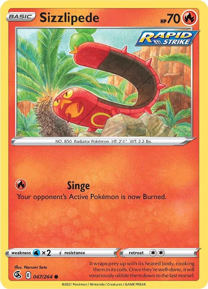 Sizzlipede (47) - 047/264: SWSH08: Fusion Strike