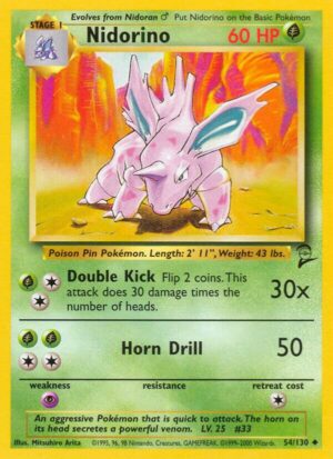 Nidorino - 054/130: Base Set 2 (LP)