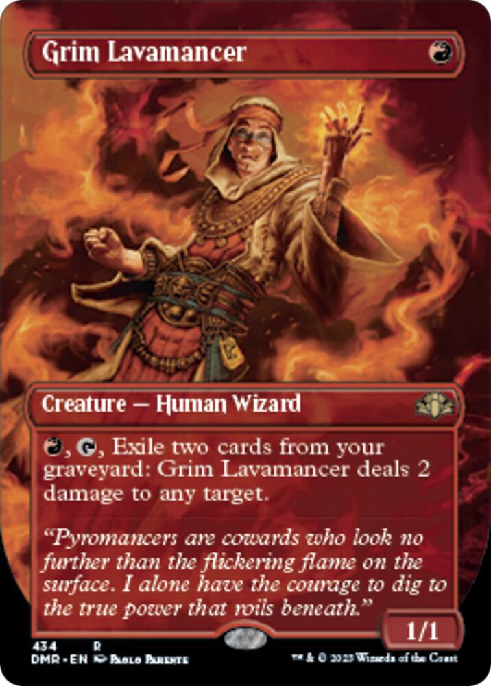 Grim Lavamancer (Borderless) - 434: Dominaria Remastered