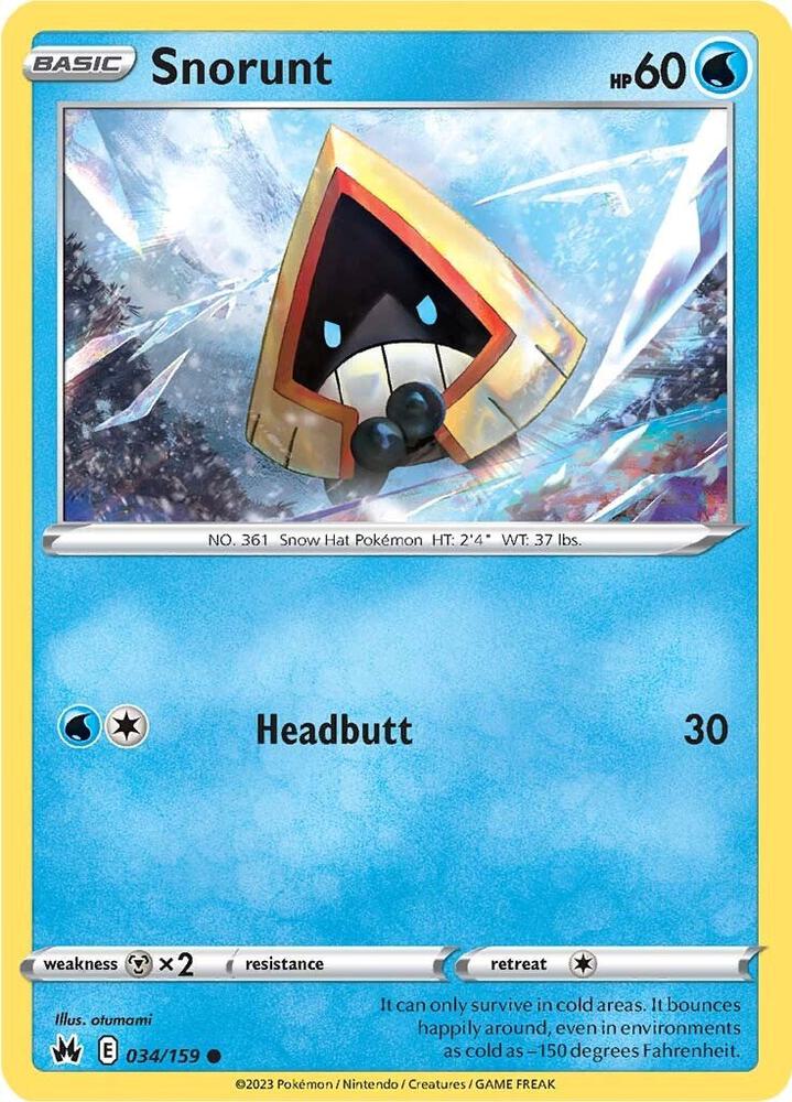 Snorunt - 034/159: SWSH: Crown Zenith