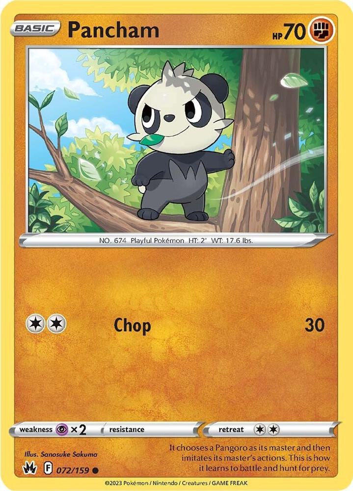 Pancham - 072/159: SWSH: Crown Zenith