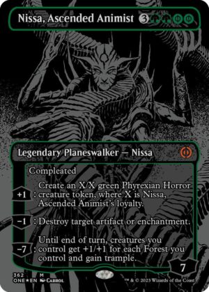 Nissa, Ascended Animist (Oil Slick Raised Foil) - 362: Phyrexia: All Will Be One