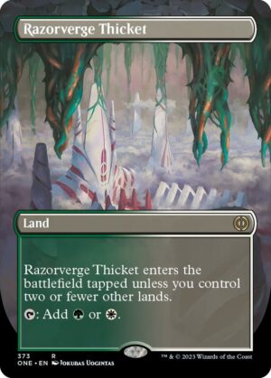 Razorverge Thicket (Borderless) - 373: Phyrexia: All Will Be One